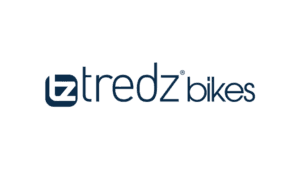 Tredz Bikes cycling brand logo in dark blue with geometric symbol