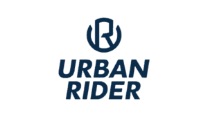 Urban Rider logo in dark blue, featuring stylized letter R above bold text.