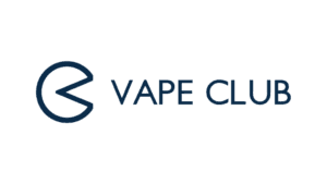 Vape Club logo with dark blue S mark and text design