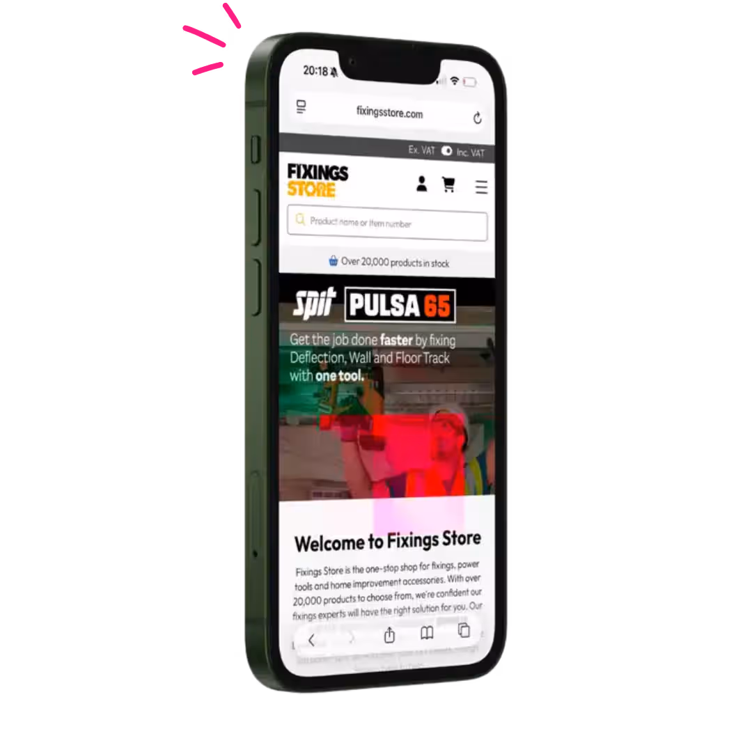 iPhone displaying Salience search marketing website with SEO services
