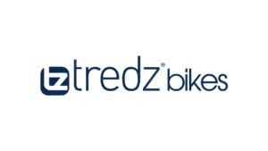 Tredz Bikes cycling brand logo in dark blue with geometric symbol