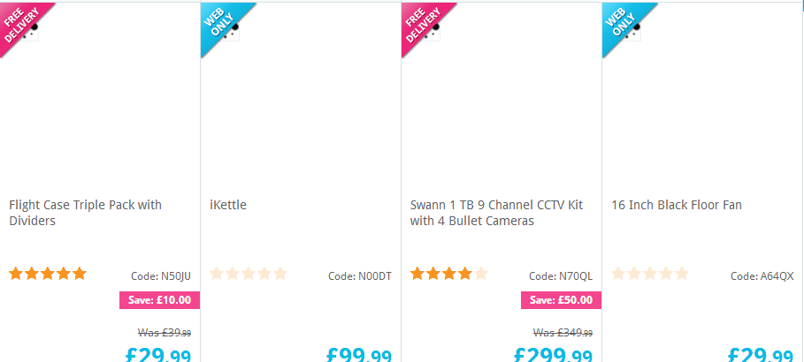 JavaScript disabled on Maplin website = no product images