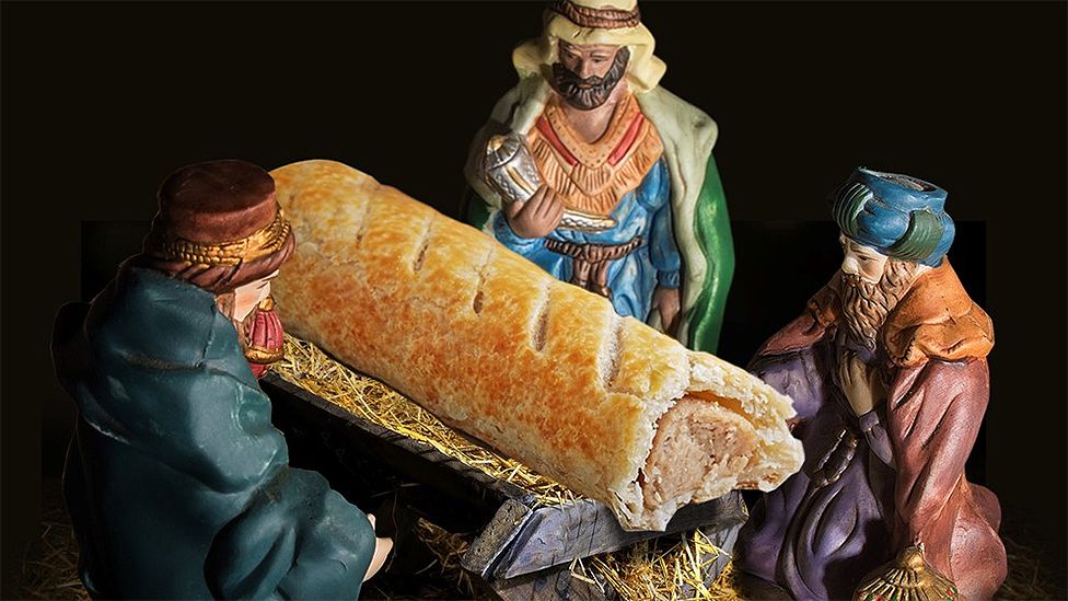 Greggs sausage roll nativity