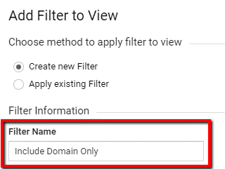 Google Analytics filter naming