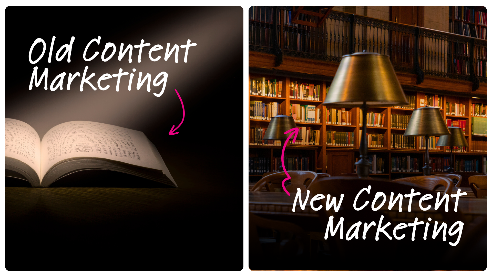 Old content marketing Vs New content marketing - cover image