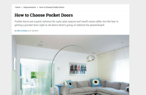 How to choose pocket doors