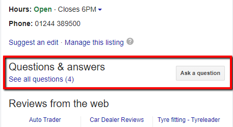 Google My Business Questions