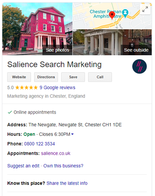 Local Business Listing Example